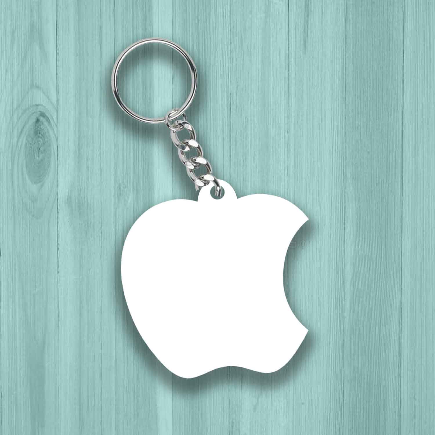 Personalized MDF Keyring Apple Shape